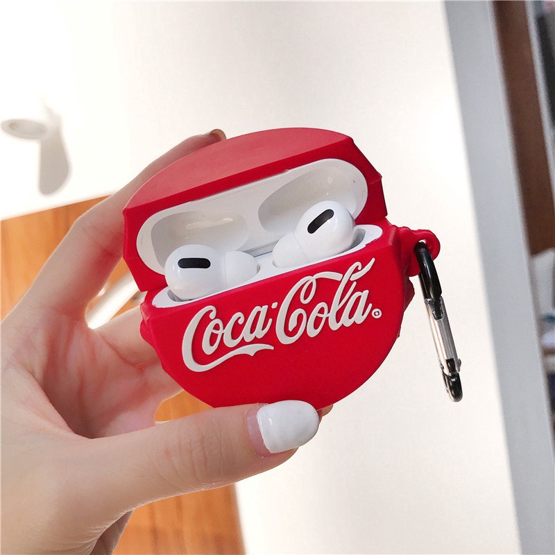 Coca Cola lid Bottle Cap Airpods 1/2/pro Case soft silicone protective cover for wireless  bluetooth earphone AirPods case