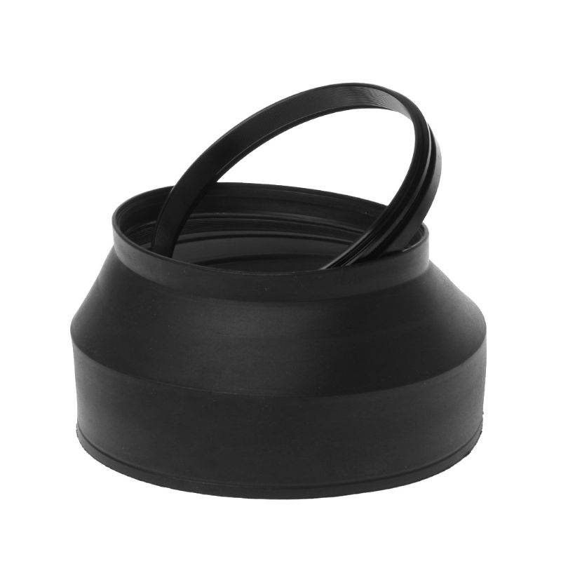 Che Nắng Ống Kính Máy Ảnh 3 Tầng 77mm Bằng Cao Su