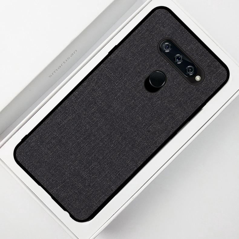 For Three Camera LG G8S ThinQ case cover back cover silicone edge fabric protective Shell