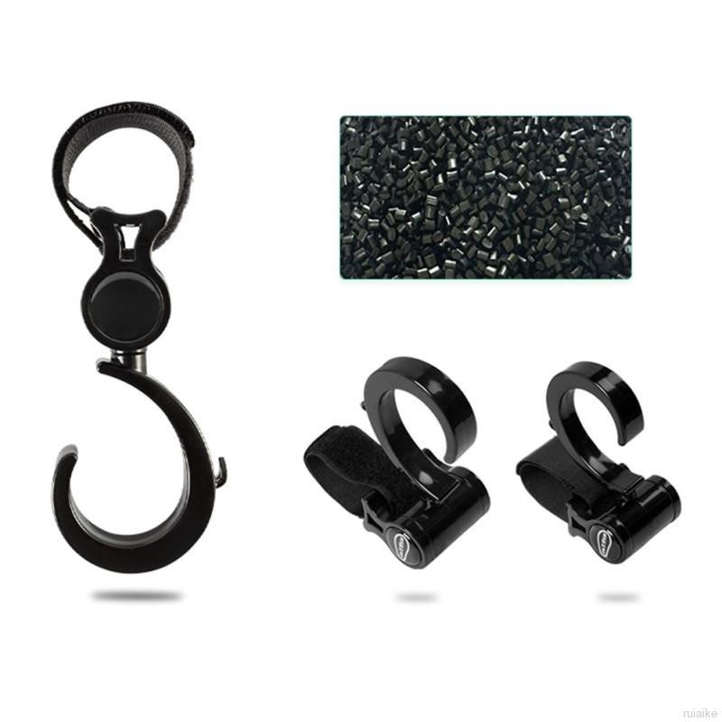 Set 2 Móc Treo Đồ Gắn Xe Đẩy Em Bé Xoay 360 Độ