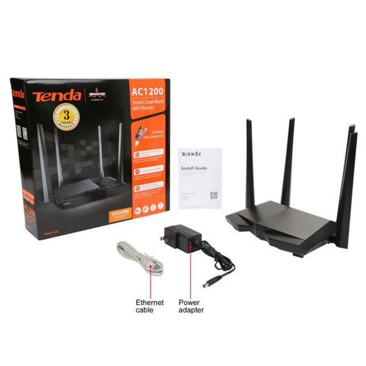 [Mã ELMS05 giảm 5% đơn 300k]Bộ phát wifi 4 râu chuẩn AC Tenda AC5 AC1200 1167Mbps | BigBuy360 - bigbuy360.vn