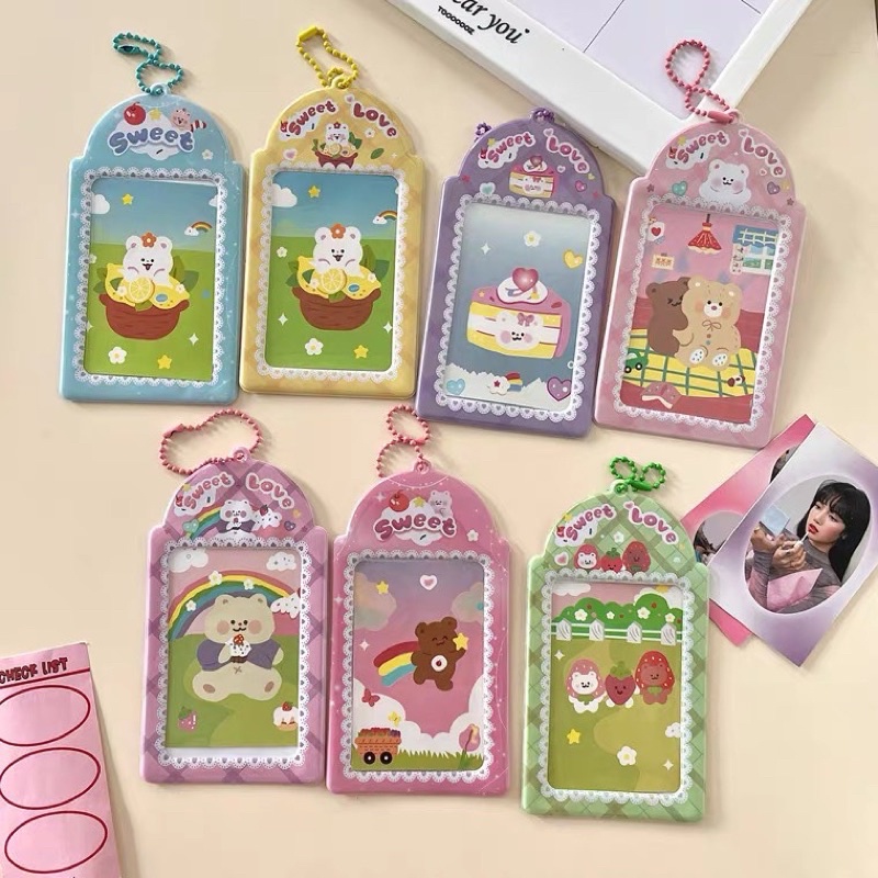Card holder đựng ảnh, card màu pastel xinh xỉu