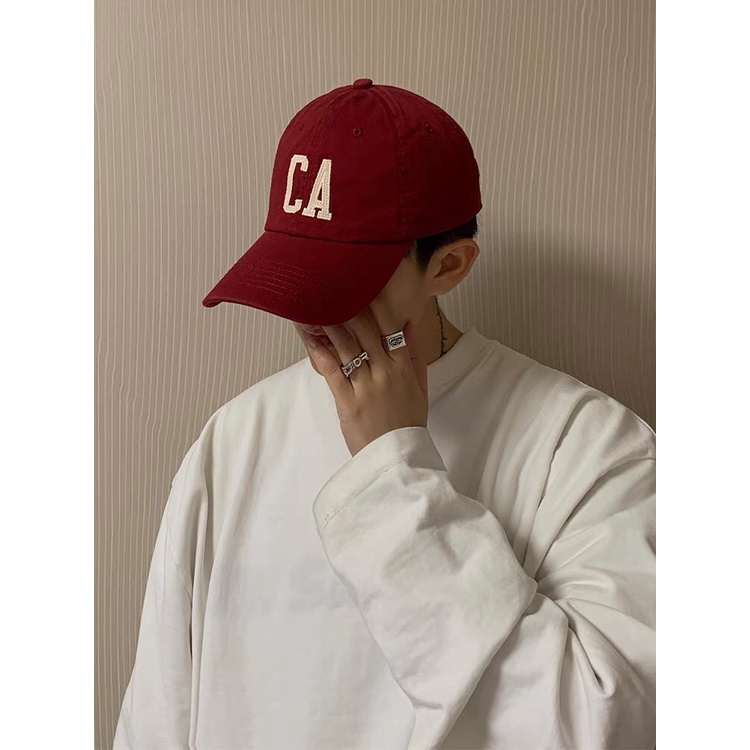 Mũ nón lưỡi trai thêu chữ CA unisex nam nữ Hàn Quốc đẹp rẻ - Nón kết