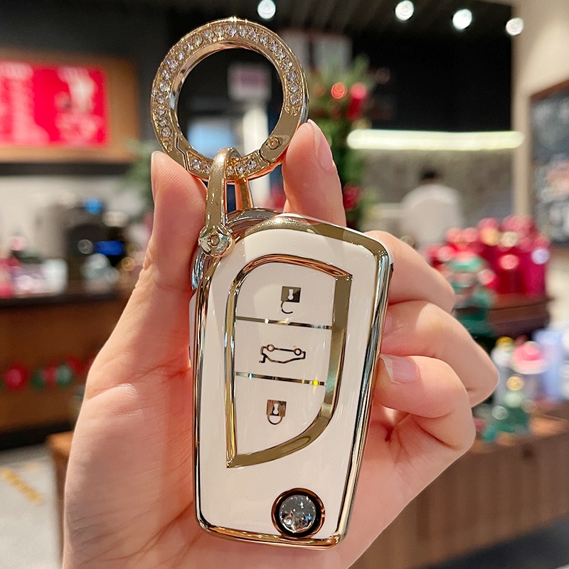 Ốp Chìa Khóa Điều Khiển Từ Xa Bằng TPU Mềm Dành Cho Xe Toyota yaris Hilux vellfire 2010 chr estima Innova, Fortuner, Hilux, Altis