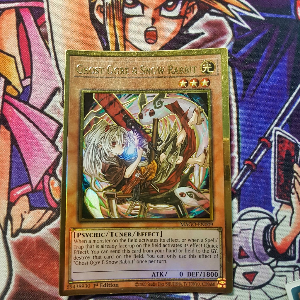 Thẻ bài Yugioh chính hãng | Ghost Ogre & Snow Rabbit | MAGO Premium Gold Rare