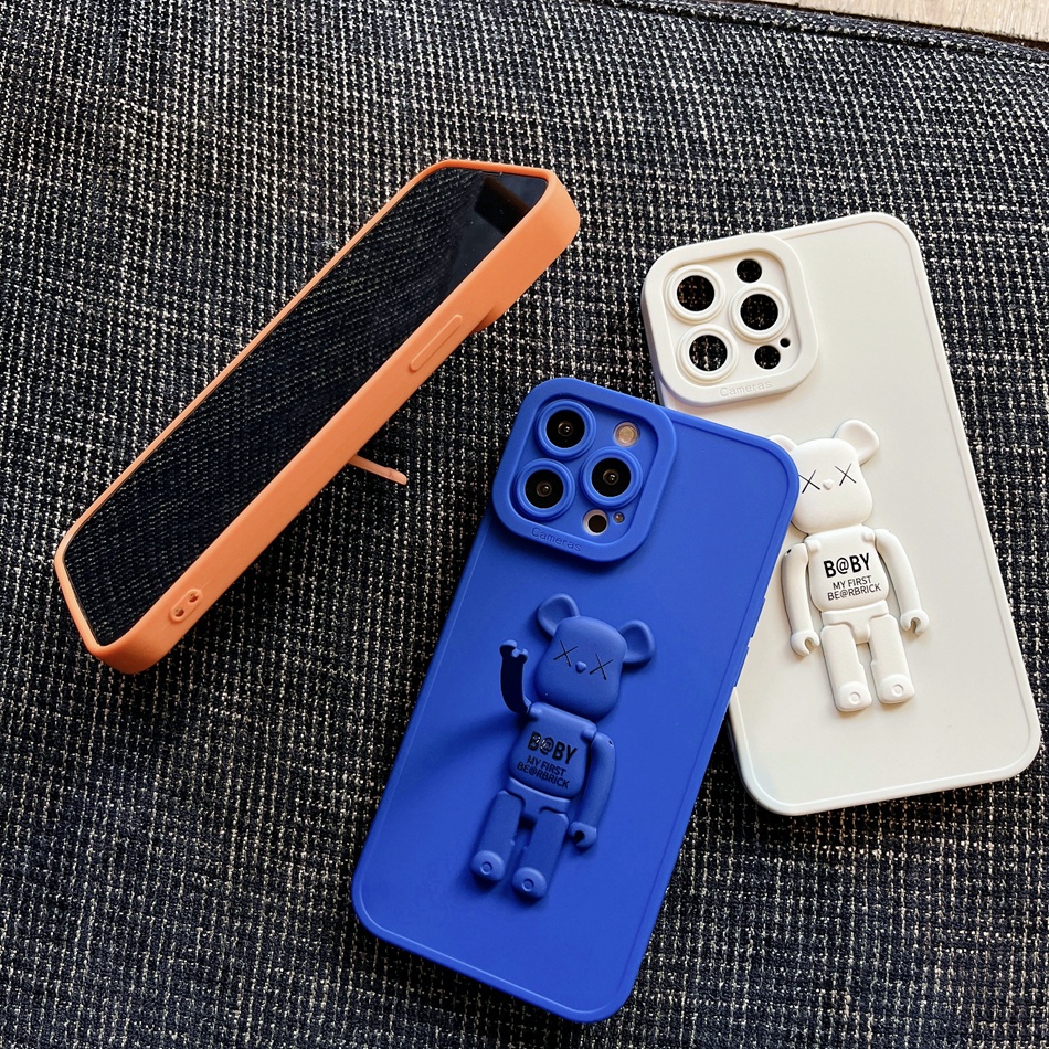 Ốp Điện Thoại Silicon Dẻo In Hình Gấu Sang Trọng Cho iPhone 7 8 Plus 11 12 13 Pro MAX X XR XS MAX SE 2020 2022