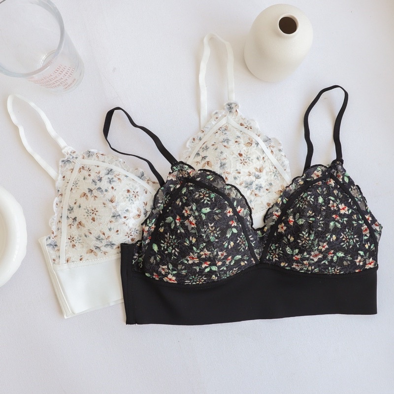 Áo bra su ren hoa nhí siêu xinh. Áo Lót Coset Không Gọng Ren Cap Cấp