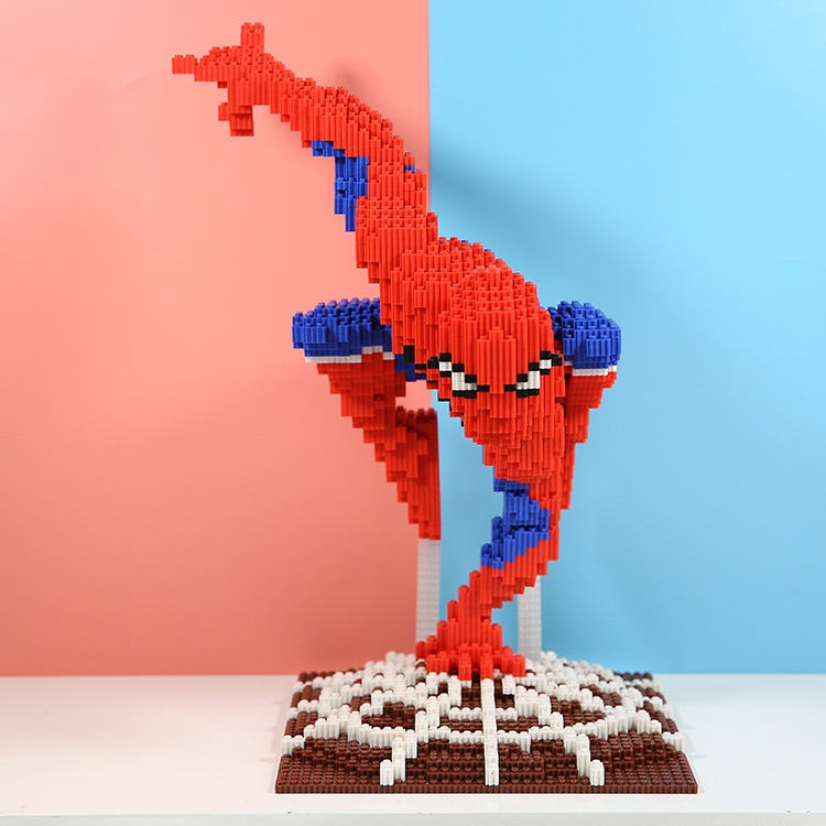 Mô hình lắp ráp SPIDERMAN size LỚN  Hapi Toys - Xếp hình người nhện trong BST Marval