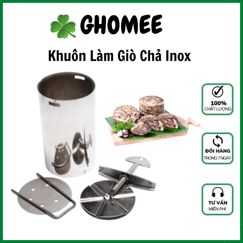 [FREESHIP♥️]Khuôn Làm Giò Chả Inox 304 cao cấp 1-2 kg Nhỏ Gọn Thuận Tiện Dễ Sử Dụng