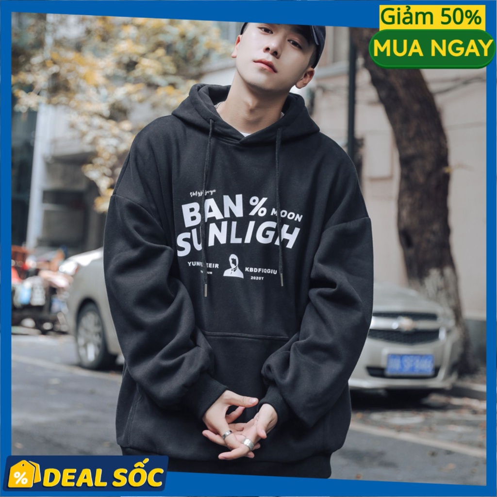 Áo hoodie Nam Nữ Ban, Áo sweater Unisex Fomr Rộng Hiếu Hòa