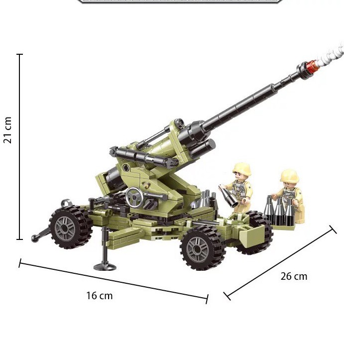 [HOT] ĐỒ CHƠI LẮP RÁP CANON QUÂN SỰ 350 MẢNH GHÉP