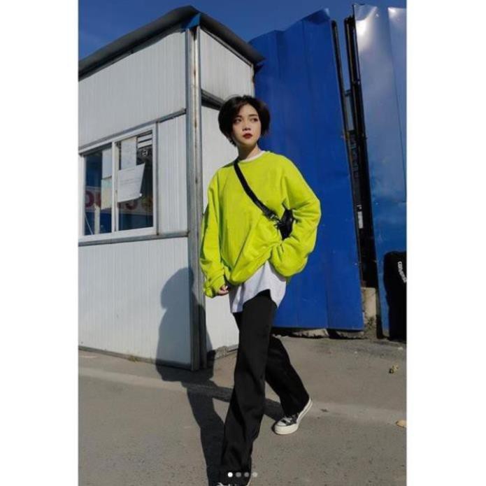 Áo SWEATER Trơn XANH CHUỐI UNISEX
