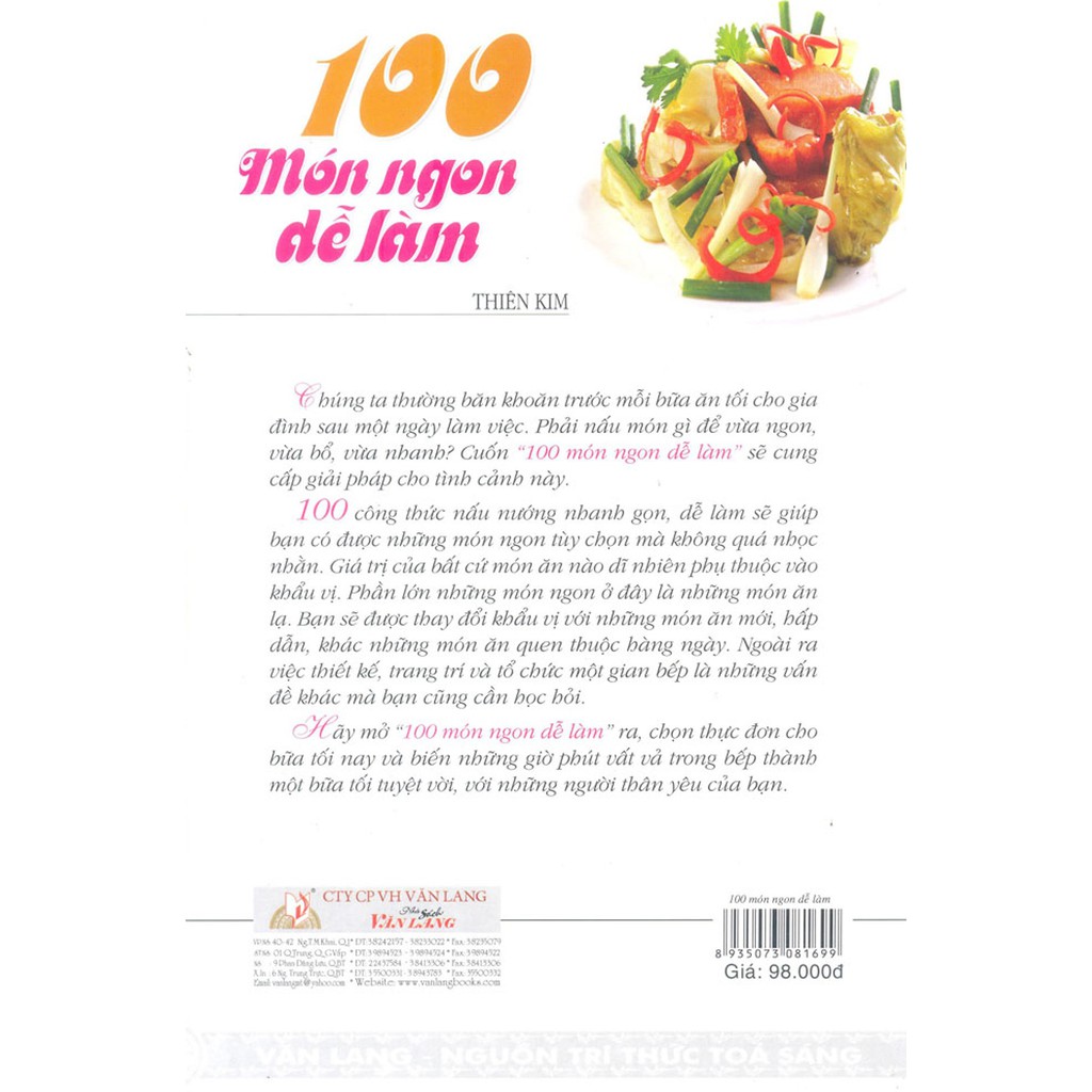 Sách - 100 Món Ngon Dễ Làm | BigBuy360 - bigbuy360.vn