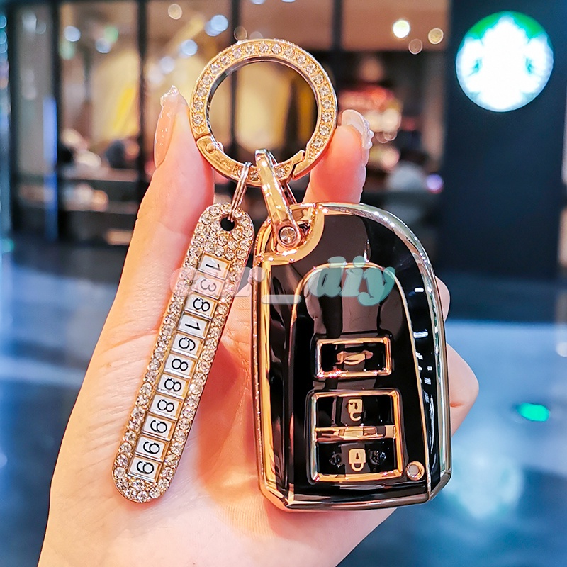 Vỏ Bảo Vệ Chìa Khóa Xe Hơi Toyota Vios Yaris Bằng TPU Màu Vàng