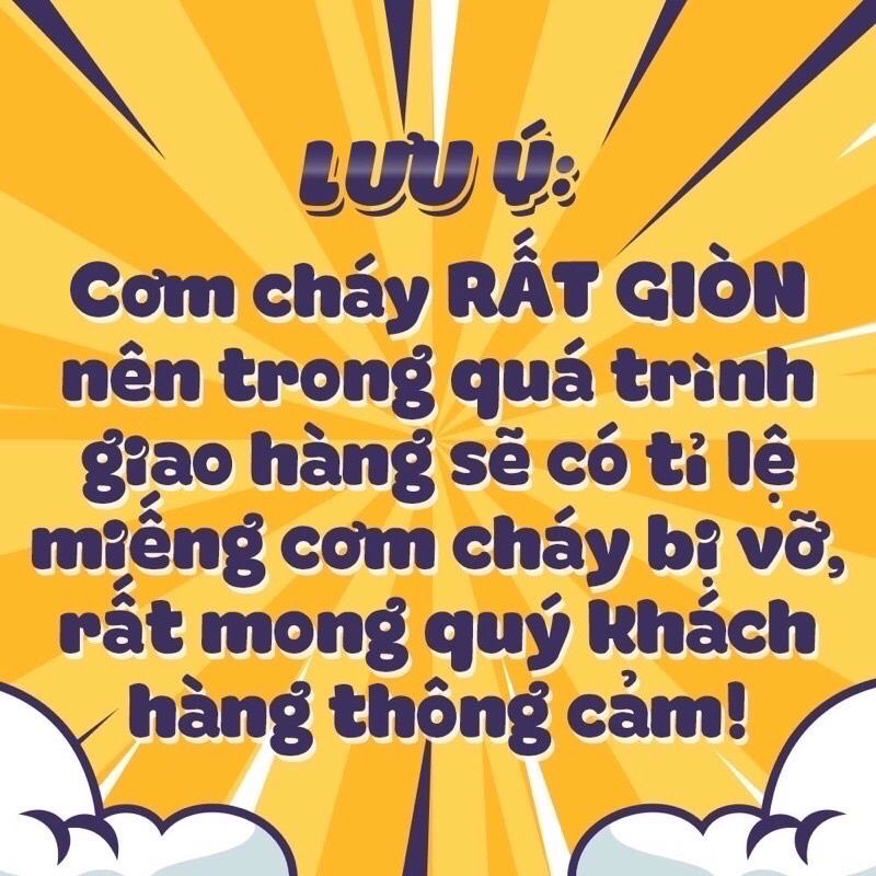 Cơm cháy mắm hành giòn cay, gói 3 miếng loại 1