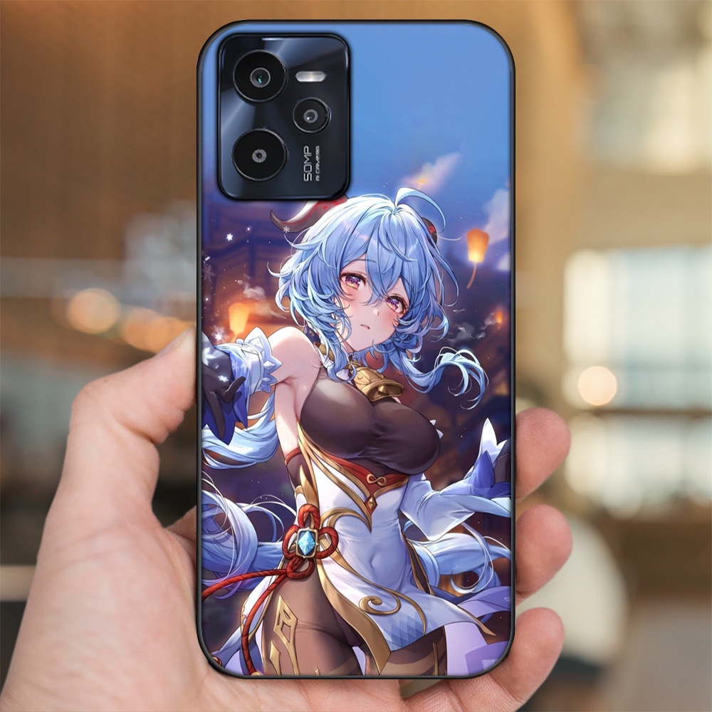Ốp lưng Realme C35 viền đen in hình Ganyu Genshin Impact