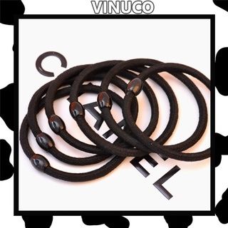Nịt buộc tóc đơn giản màu đen trơn dây cột tóc đẹp SC15