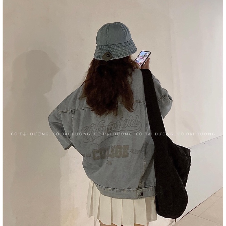 Áo khoác bò in chữ 6683