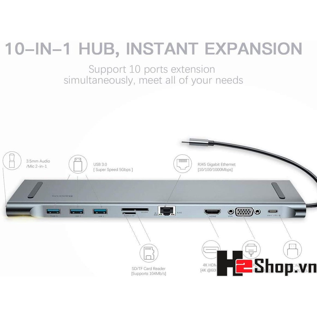 HUB BASEUS TYPE-C 10IN1