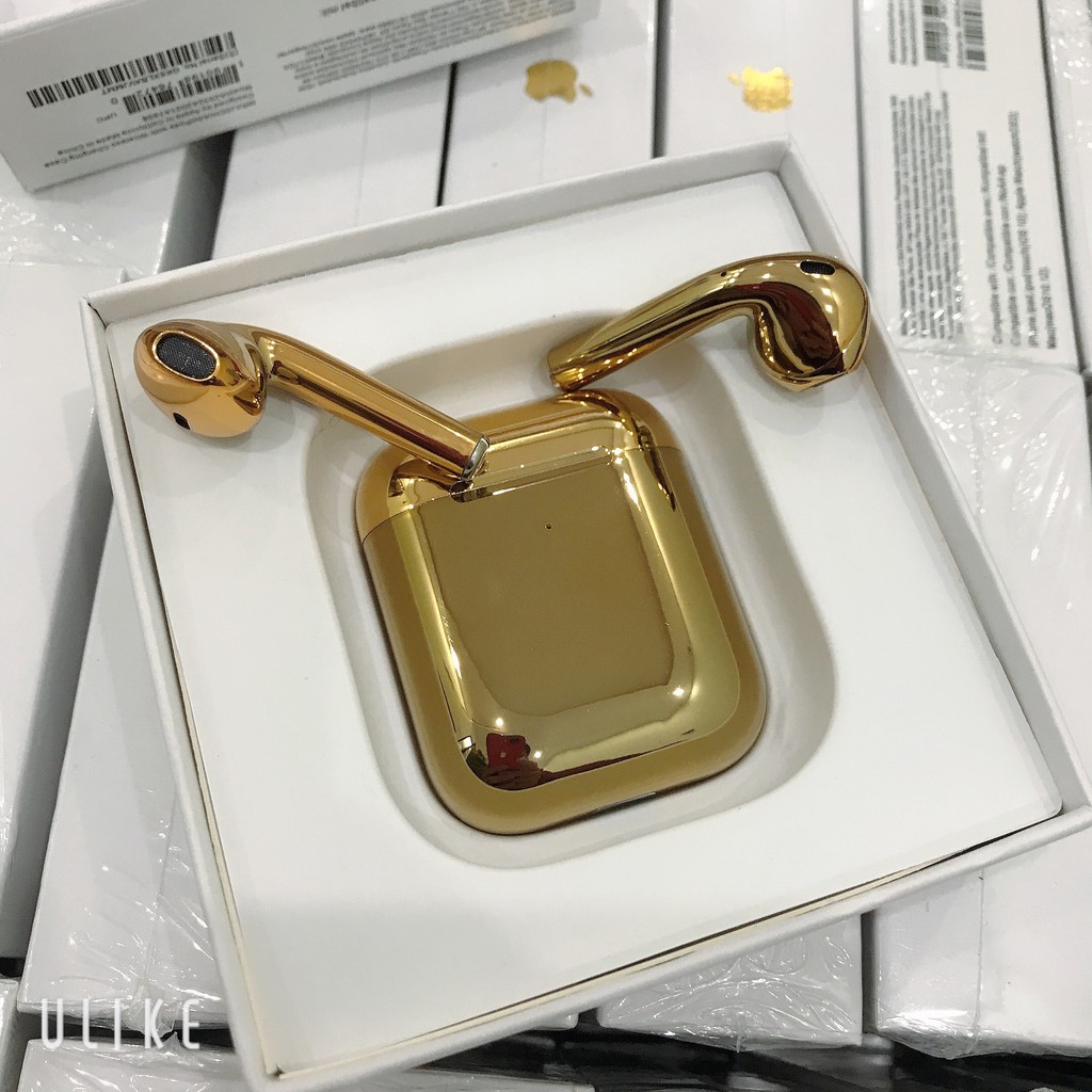 [Mã 267ELSALE hoàn 7% đơn 300K] Tai nghe Iphone/ Tai nghe không dây airpod vàng Gold