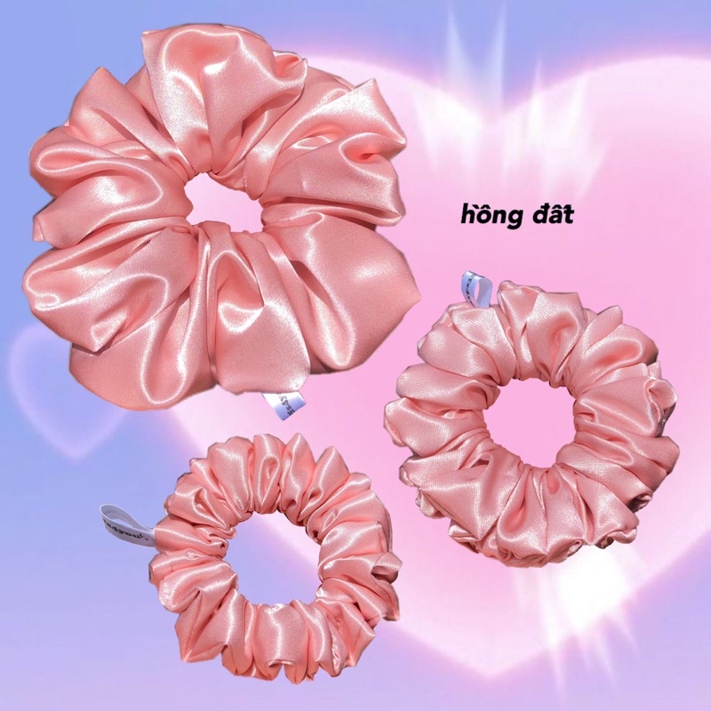 Đồ buộc tóc scrunchies lụa bigsize siêu to nhiều màu✨