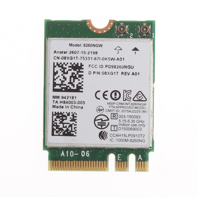 (Đang Bán) Bộ Thiết Bị Thu Sóng Wifi 8260ngw 2.4 + 5ghz 867m + 300m Ngff M.2 Bluetooth 4.2 Cho Win 7 / Win 8 / Win 8.1 / Win 10 | BigBuy360 - bigbuy360.vn