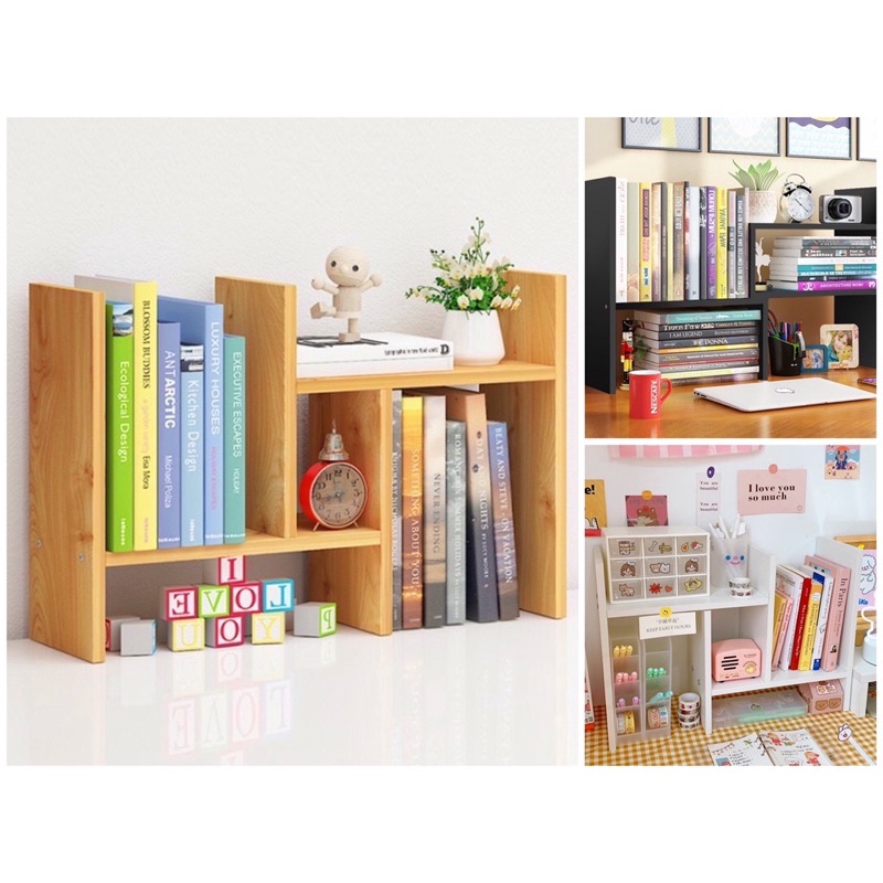 Kệ sách để bàn gỗ mini, lắp ghép- Gỗ dầy 15mm
