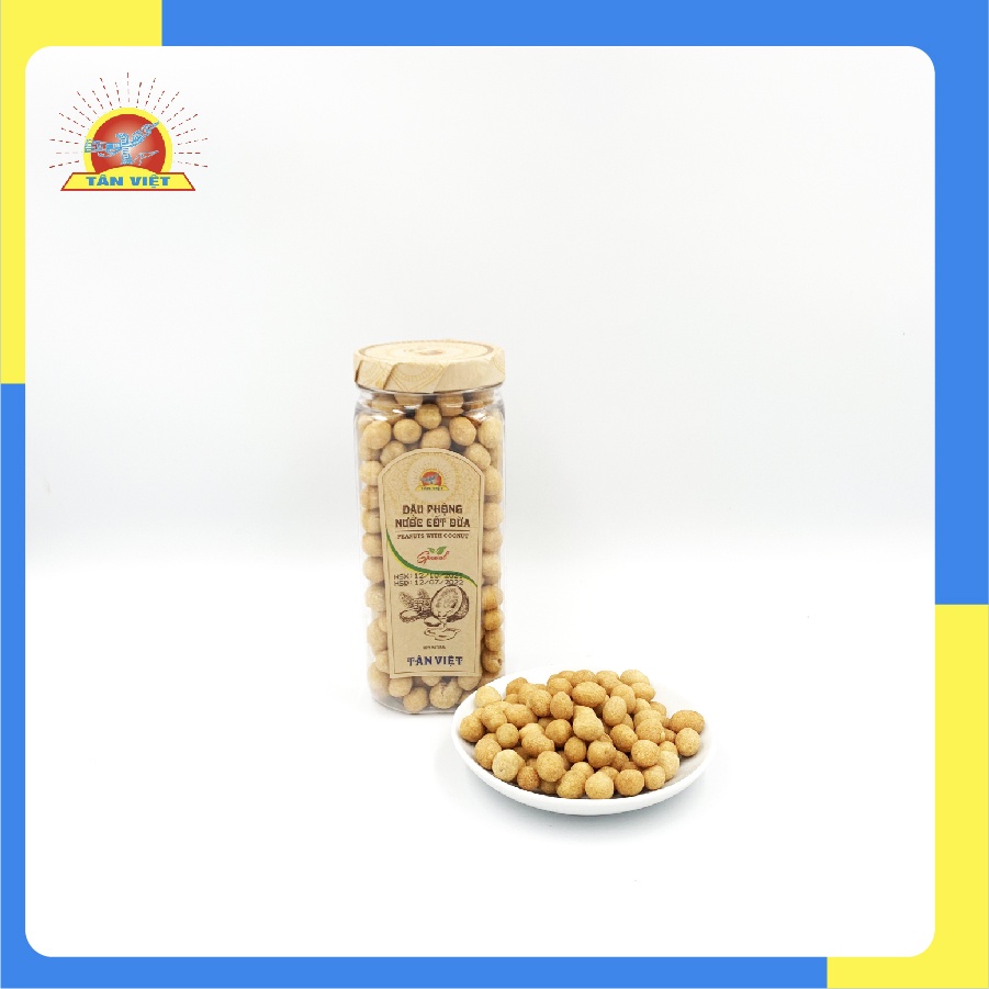 Đậu Phộng Cốt Dừa Tân Việt Thơm Béo An Toàn Vệ Sinh 250gr-280gr