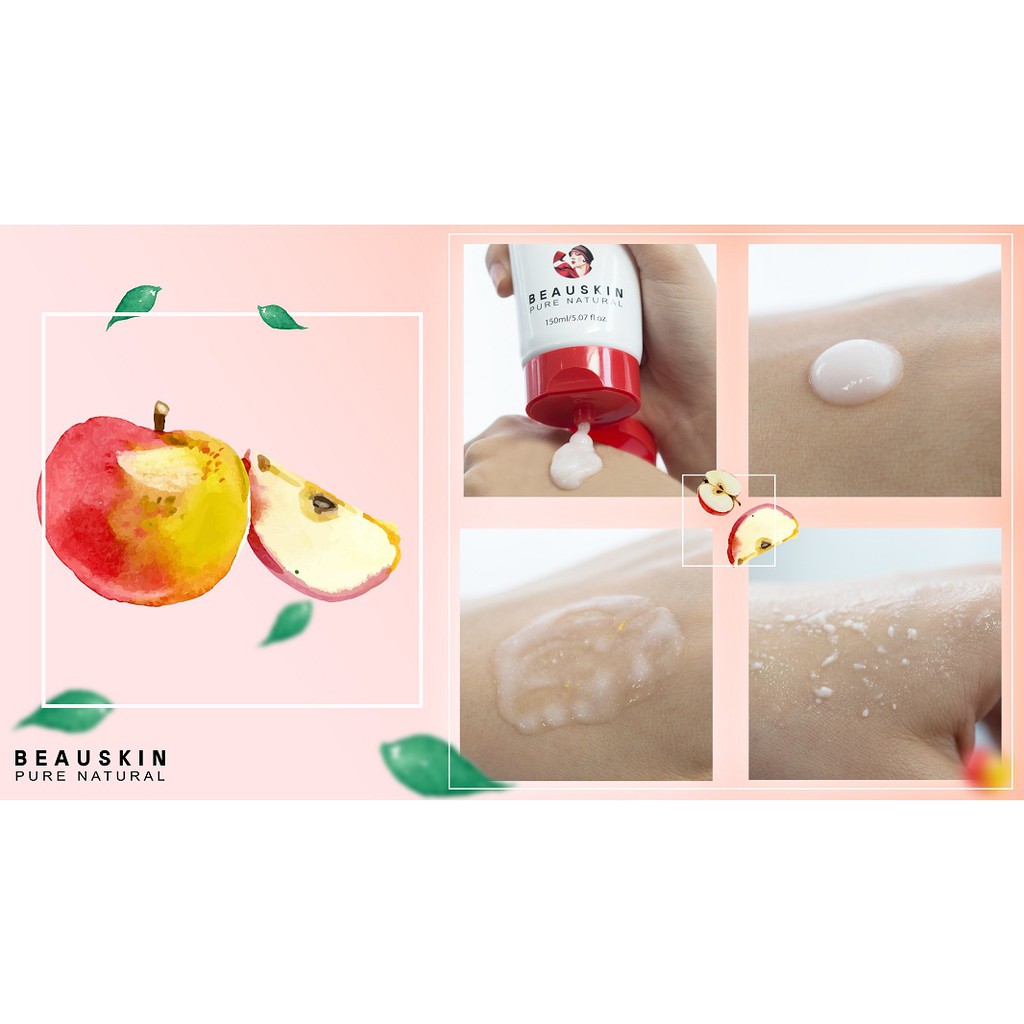 Tẩy da chết trắng da, tái tạo da táo đỏ Apple Beauskin Hàn quốc 150ml/ Hộp