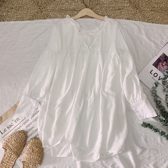 Áo babydoll form rộng oversize giấu quần ulzzang hottrend hottrend 2019