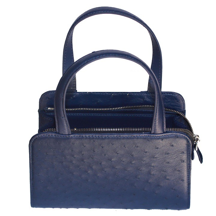 Túi xách nữ Huy Hoàng da đà điểu cỡ nhỏ màu xanh đậm HP6468