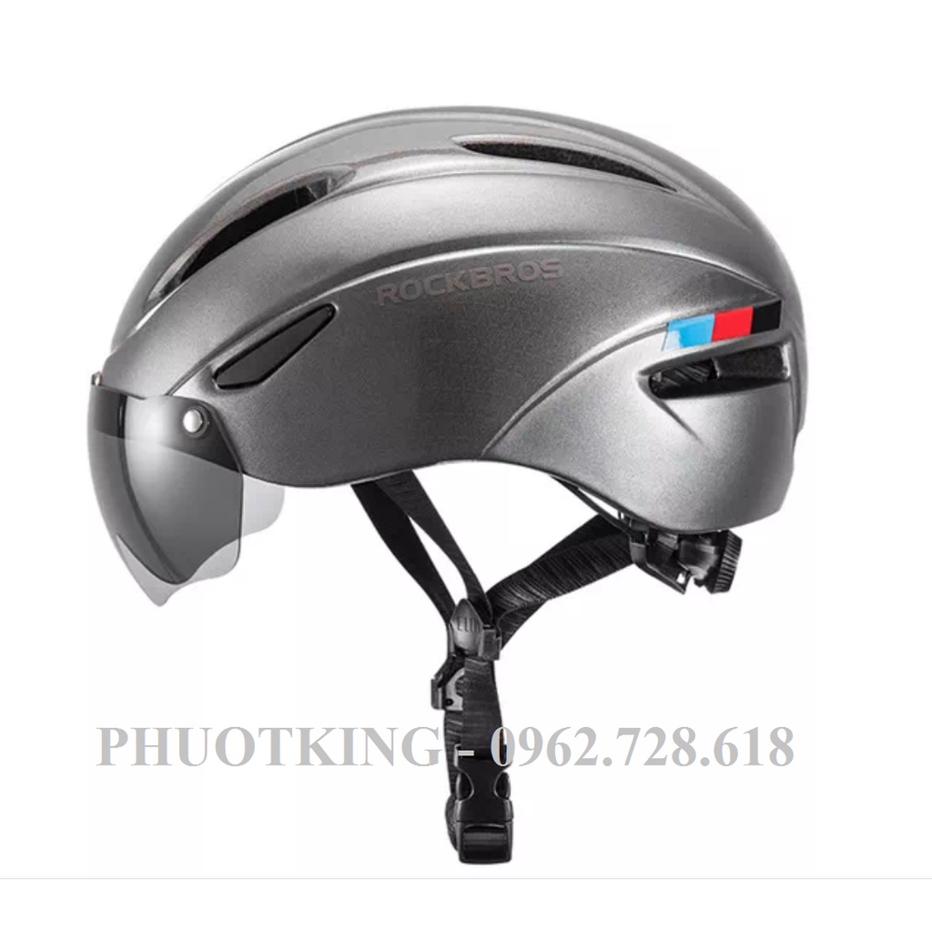 Mũ xe đạp ROCKBROS có kính chính hãng