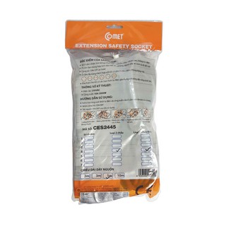 Ổ cắm nối dài Comet CES2445 (8 ổ, dây 5m)