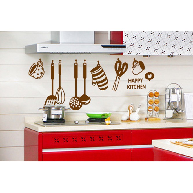 Decal trang trí tường Dụng Cụ làm Bếp