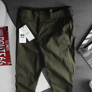 Quần đũi nam dáng dài cạp chun cúc khóa năng động chất đũi Thái thoáng mát (QDK)