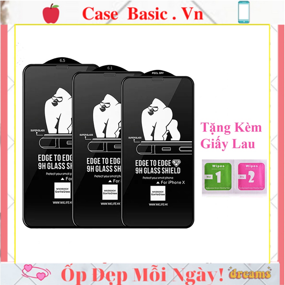 Kính cường lực iphone KingKong full màn hình iphone 6/6/7/8/7plus/8plus/x/ xs/xsmax/11/12/13/pro/plus/promax/max [KKT]