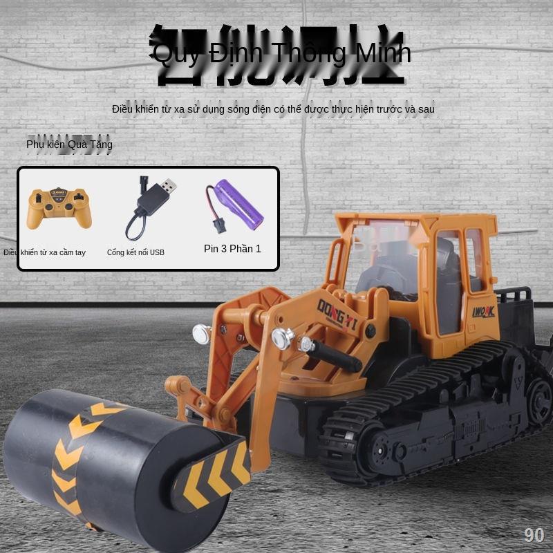 2021✶Máy xúc điều khiển từ xa mô hình xe kỹ thuật mô phỏng máy ủi điện có thể di chuyển về phía trước và phía sau cho tr