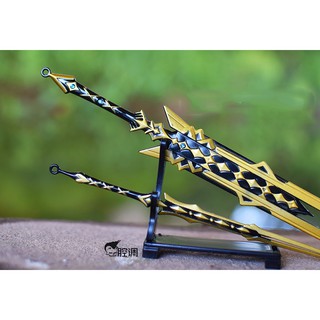 [ Tặng đế ][ 22cm ] Mô hình trưng bày Lộc lô và Quân Hành Tứ Hải phái Tàng Kiếm  - JX3 - Baystore