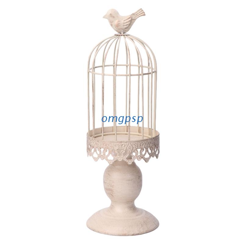 Giá Đỡ Đèn Cầy Hình Lồng Chim Bằng Kim Loại Độc Đáo Trang Trí Nhà Cửa