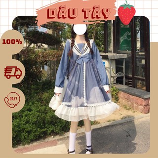[ORDER] Đầm lolita xanh dương phong cách Nhật Bản (ảnh thật ở cuối)