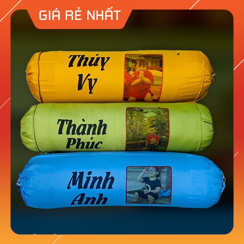 Gối ôm trẻ em in tên, in hình ảnh theo yêu cầu cho bé