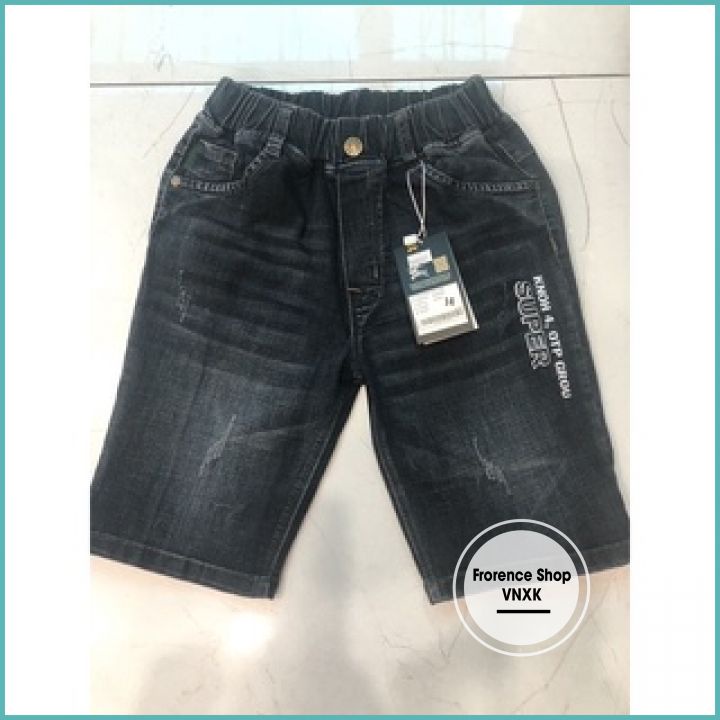 Quần Shotr Jeen Cho Bé Trai Từ 7-14 Tuổi - Quần Jeen Trẻ Em Co Giãn 4 Chiều Size Đại 25-75) Kg