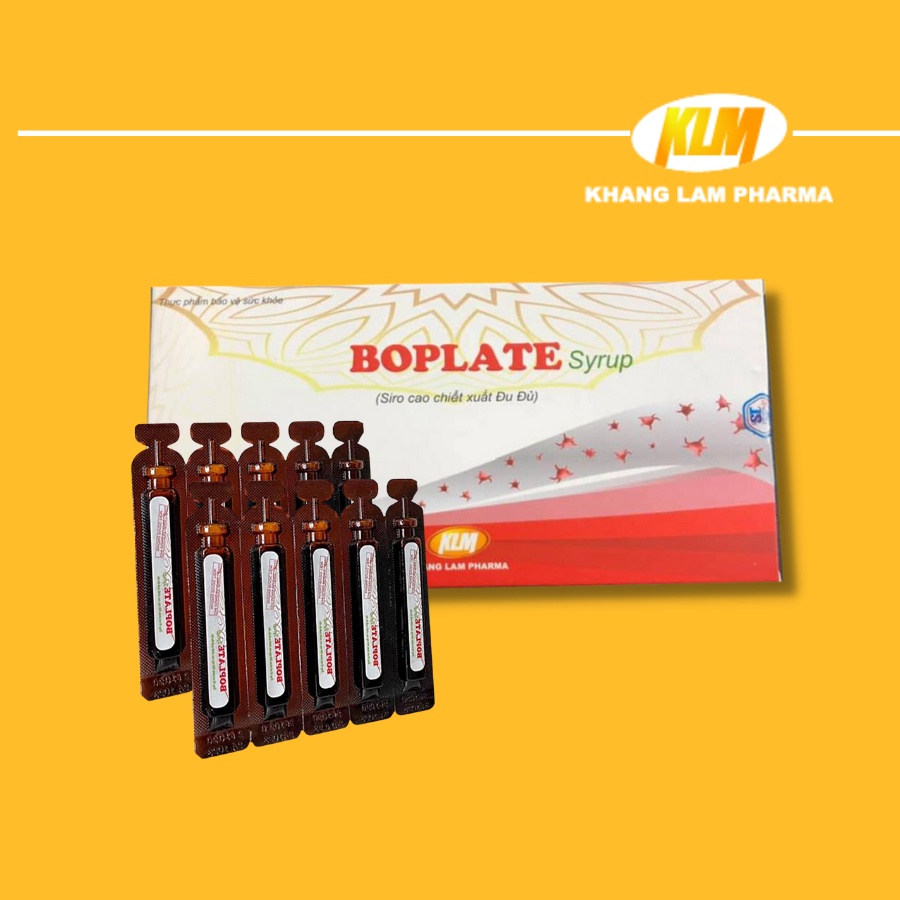 BOPLATE SYRUP Chiết xuất cao đu đủ kích thích tái tạo và làm tăng số lượng tiểu cầu DATE