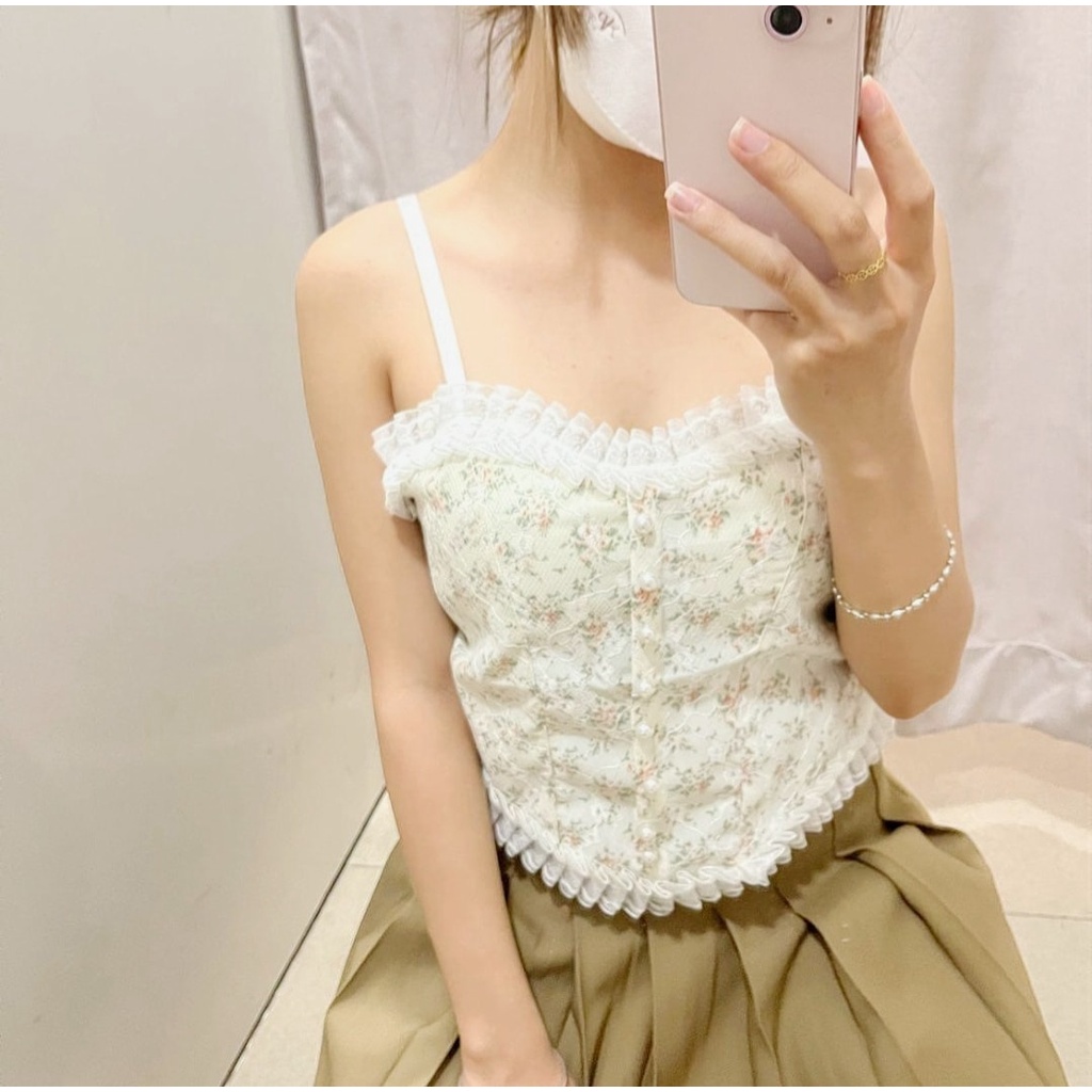 Áo 2 dây corset vintage DA443