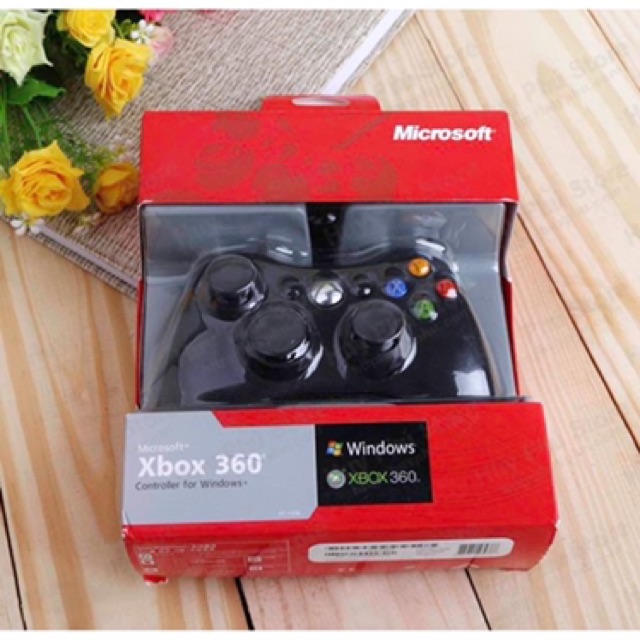 Tay Cầm Chơi Game XBOX 360-Có dây kết nối đầu USB Phù Hợp với tất hệ điều hành....BH 6 tháng