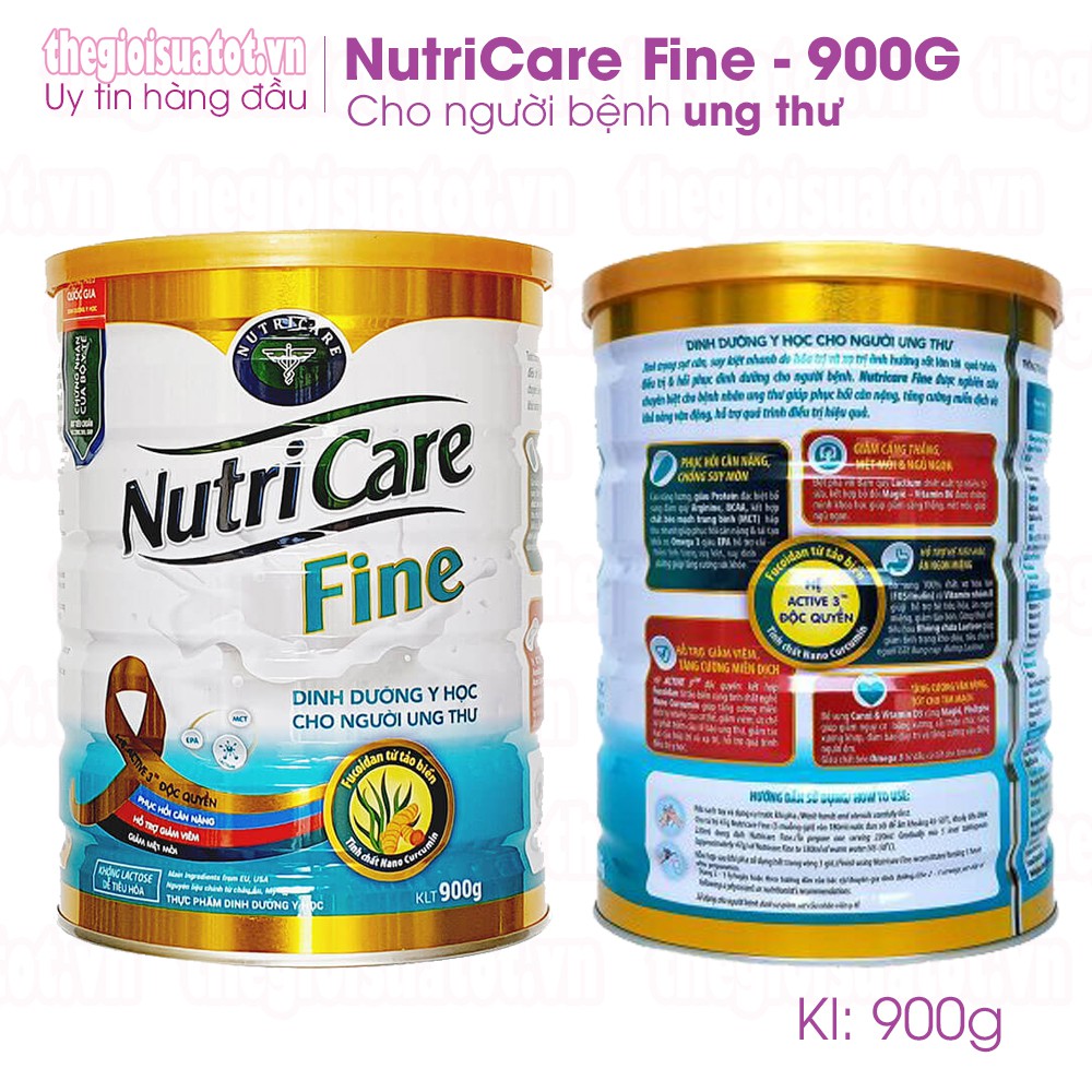Sữa bột Nutricare Fine Cho Người Bị Ung Thư KL:900g