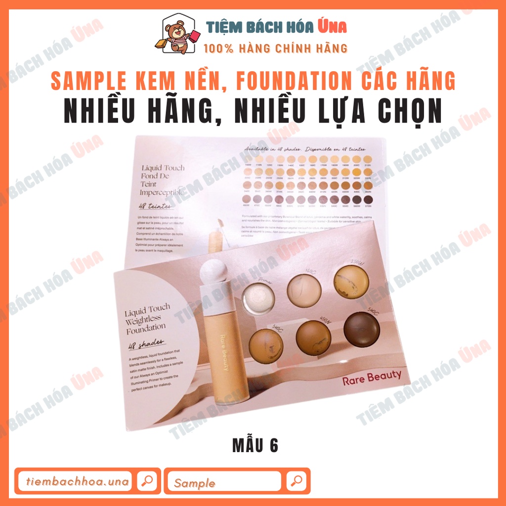 Mẫu thử kem nền, foundation các hãng highend hàng đủ bill US