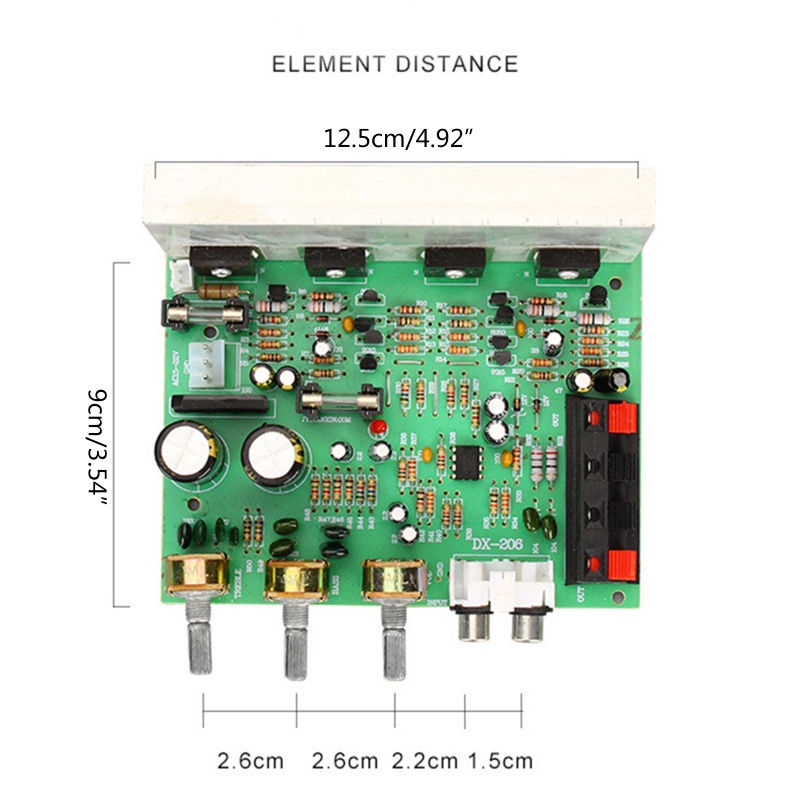 Bảng Mạch Khuếch Đại Âm Thanh Nổi Công Suất Cao DX-206 DX-0602 2.0 AC15-22V