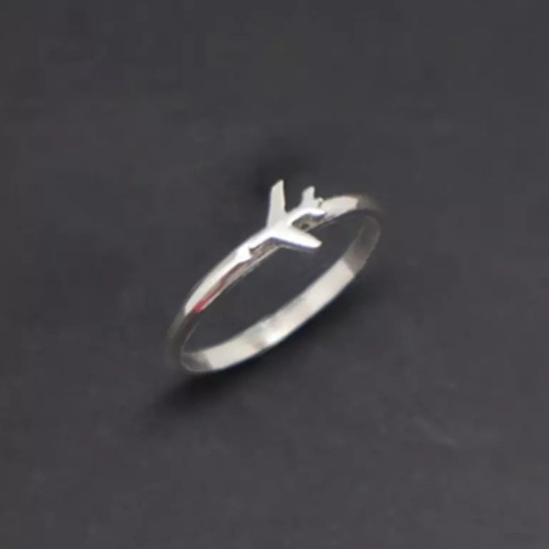 Nhẫn Đeo Tay Kim Loại Khắc Hình Bướm Thời Trang Cho Cặp Đôi