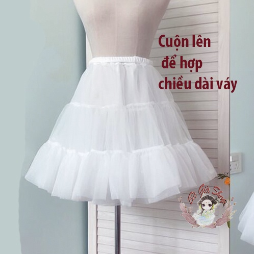 Chân váy xòe tùng phồng váy lót cho trang phục váy xòe